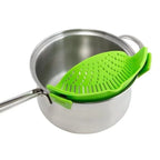 Clip On Strainer Silicone for All Pots and Pans Meat Vegetables Fruit Silicone