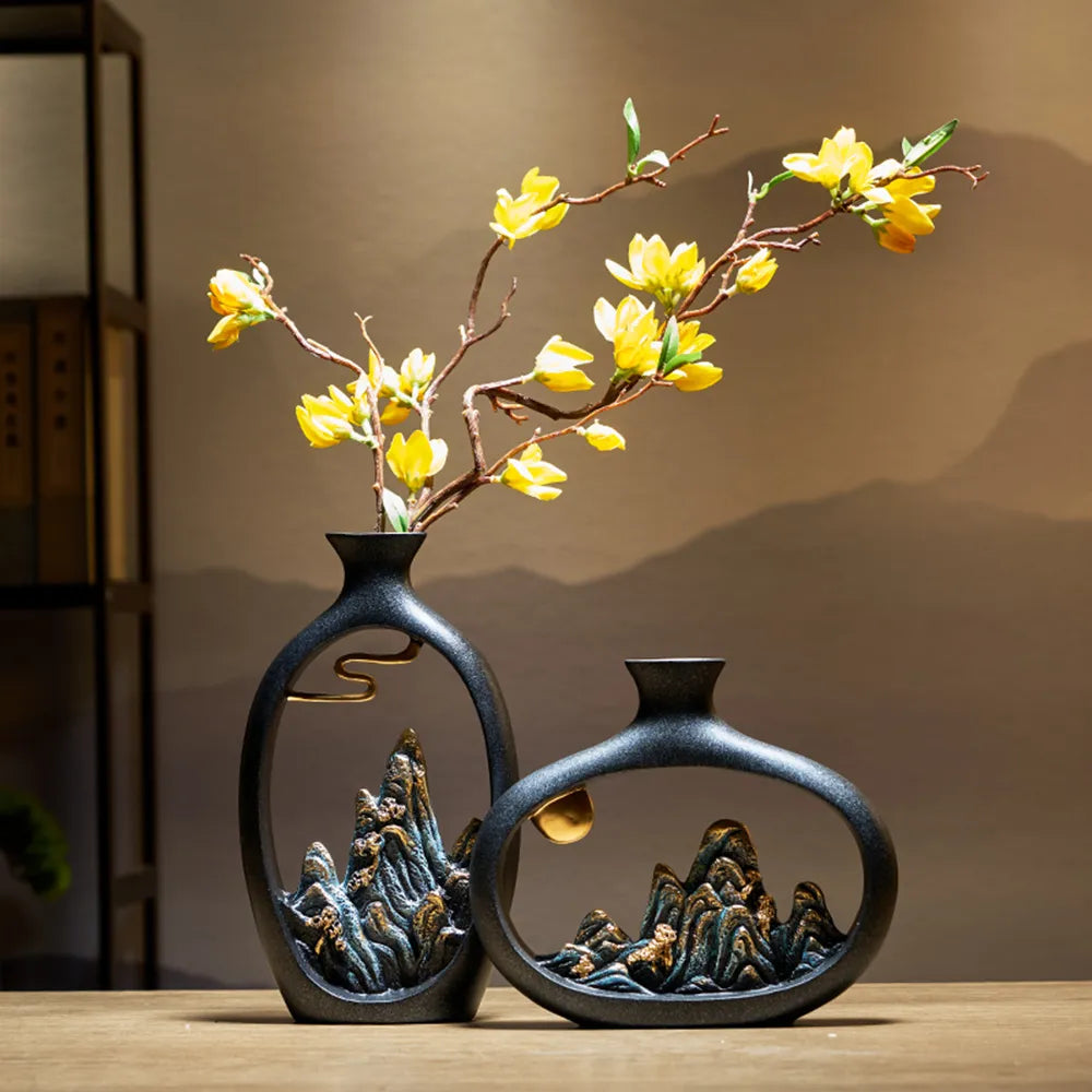Creativity Japanese style wealth vase office Living room desktop decoration
