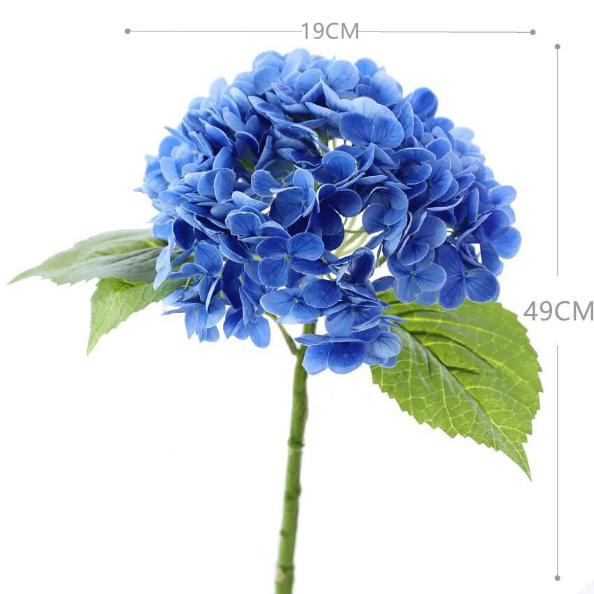 Hydrangea Artificial Flowers Real Touch Latex 19 inch Large Hydrangea