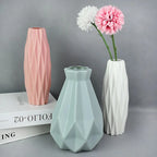 Flower Vase White Pink Blue Plastic Vase Flower Pot Basket Nordic Home